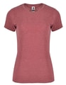 Dames T-shirt FOX Roly CA6661 heather garnet red